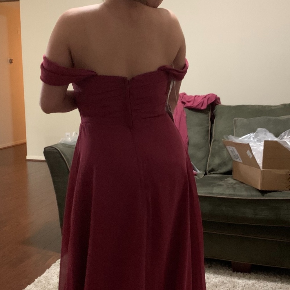 Azzazie bridesmaid dress mulberry